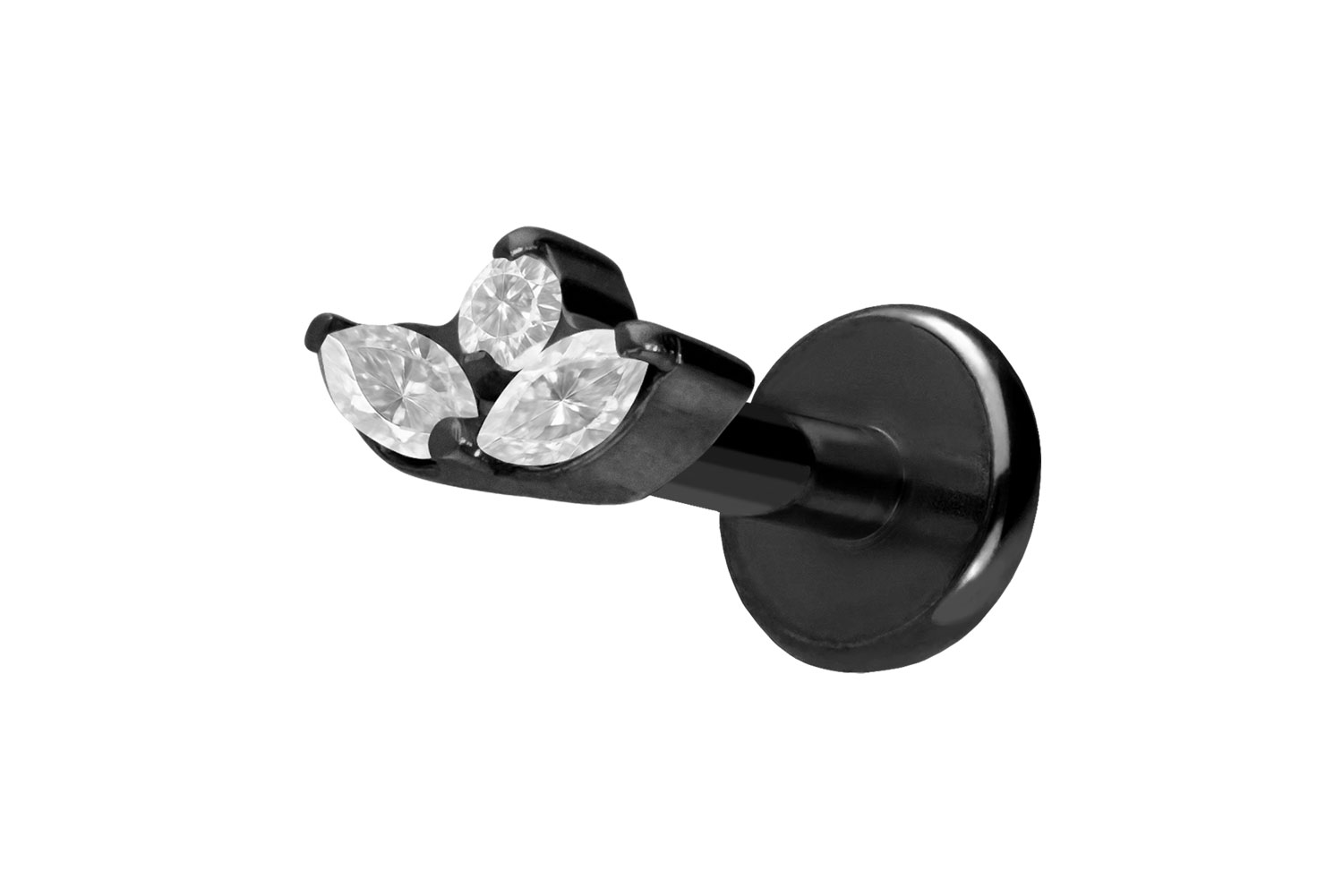 Titan Labret mit Push Fit LOTUSBLÜTE